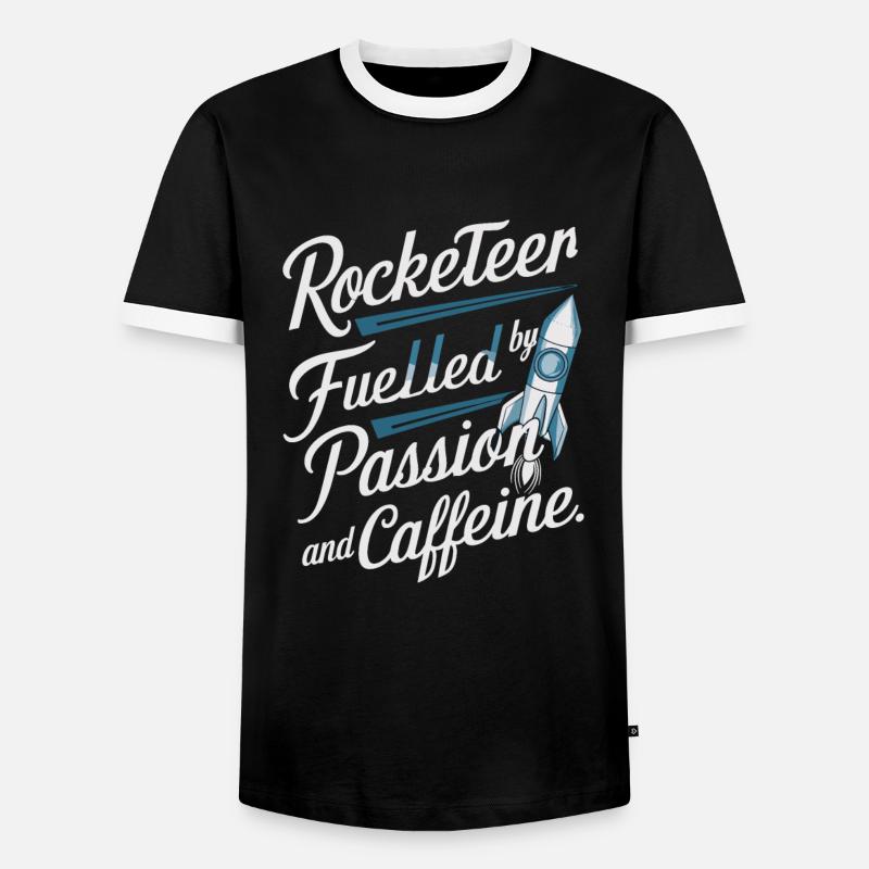Model Rocket - Men's Ringer Shirt - black/white