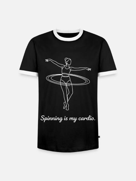 Drehen ist mein Cardio-Training. - Männer Kontrast-T-Shirt - Schwarz/Weiß