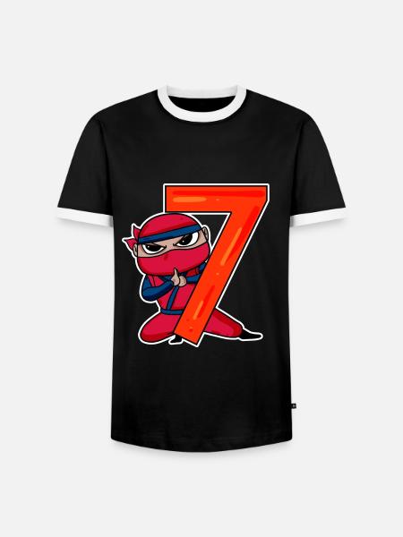 Fils Ninja de 7 ans - T-shirt contrasté Homme - noir/blanc