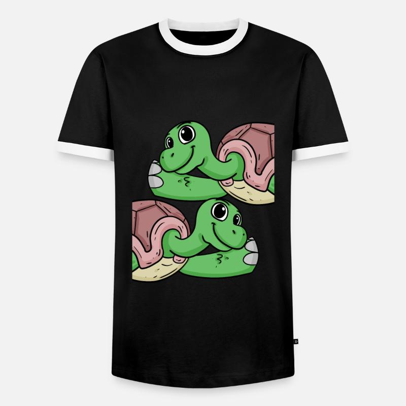 Turtle Turtles - Men's Ringer Shirt - black/white