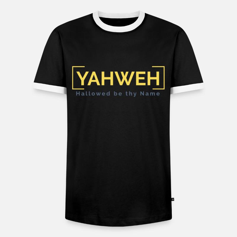 Name Gottes - Yahweh - Männer Kontrast-T-Shirt - Schwarz/Weiß