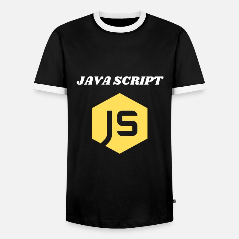 JavaScript Programmeur - T-shirt contrasté Homme - noir/blanc