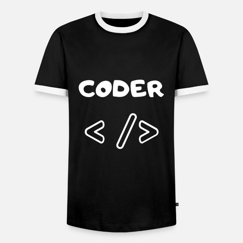 CODER WEB ENTWICKLER - Männer Kontrast-T-Shirt - Schwarz/Weiß