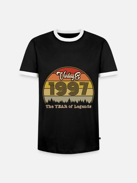 Millésime 1997 - T-shirt contrasté Homme - noir/blanc
