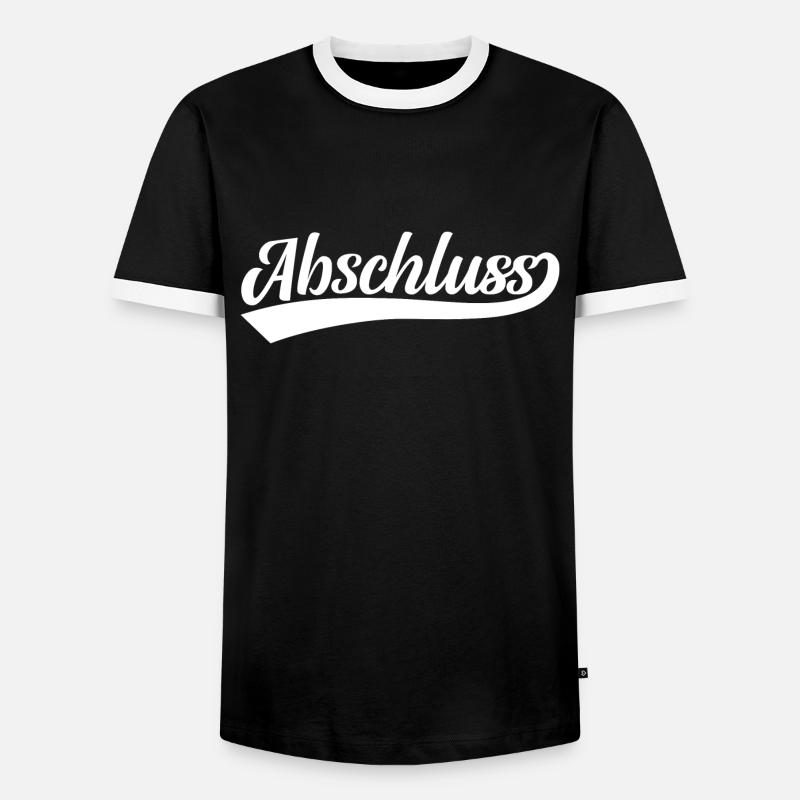 Abschluss - Männer Kontrast-T-Shirt - Schwarz/Weiß