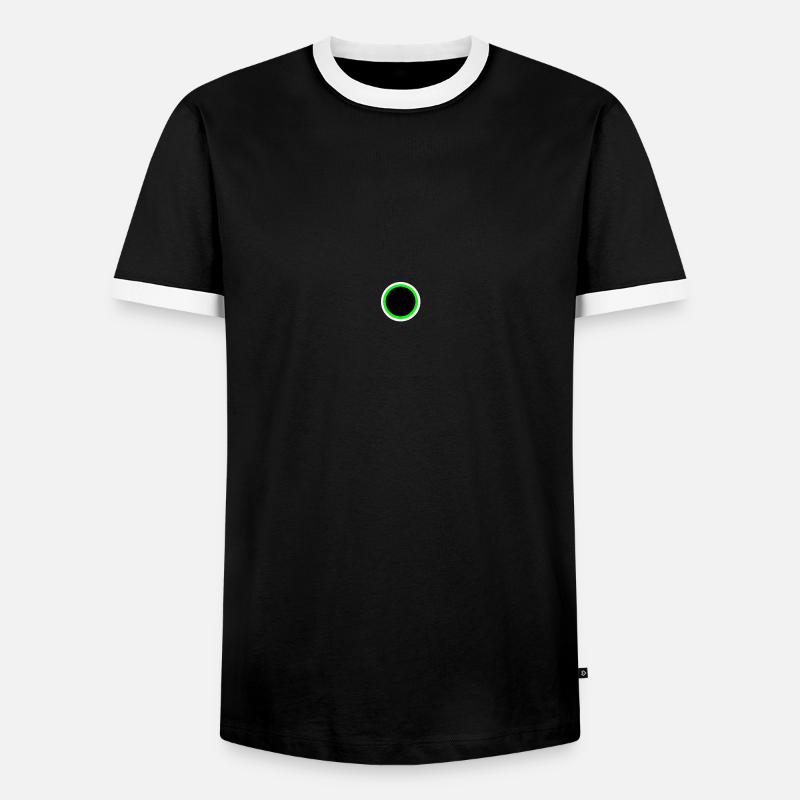 Circle - Men's Ringer Shirt - black/white
