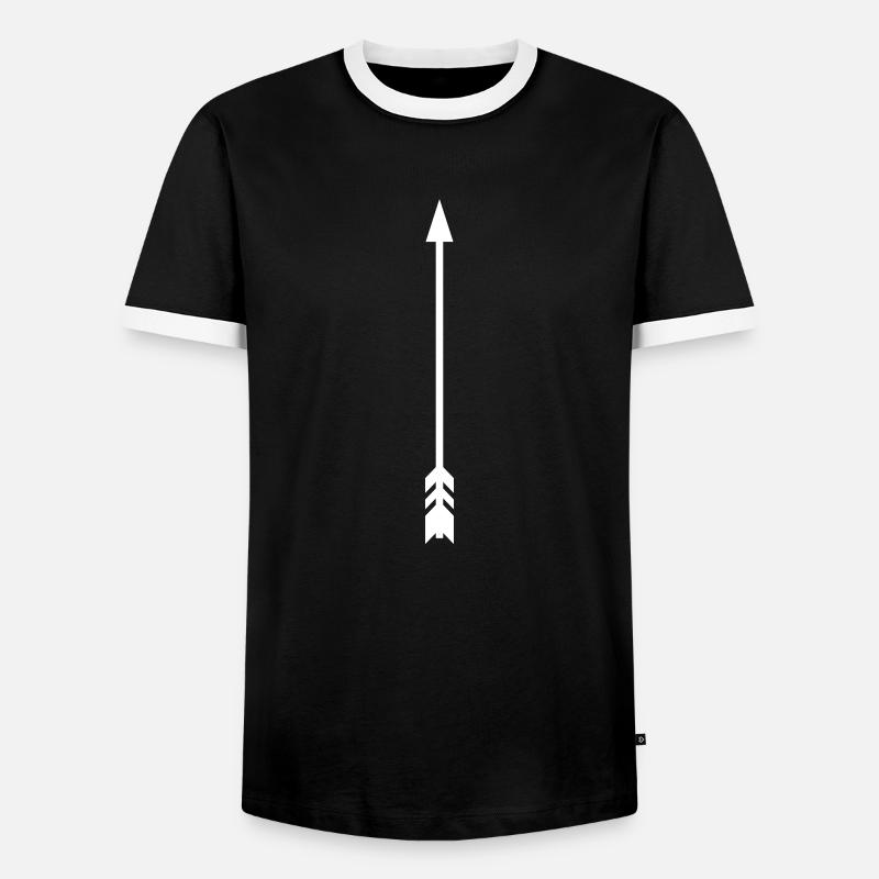 Arrow Vector - Men's Ringer Shirt - black/white