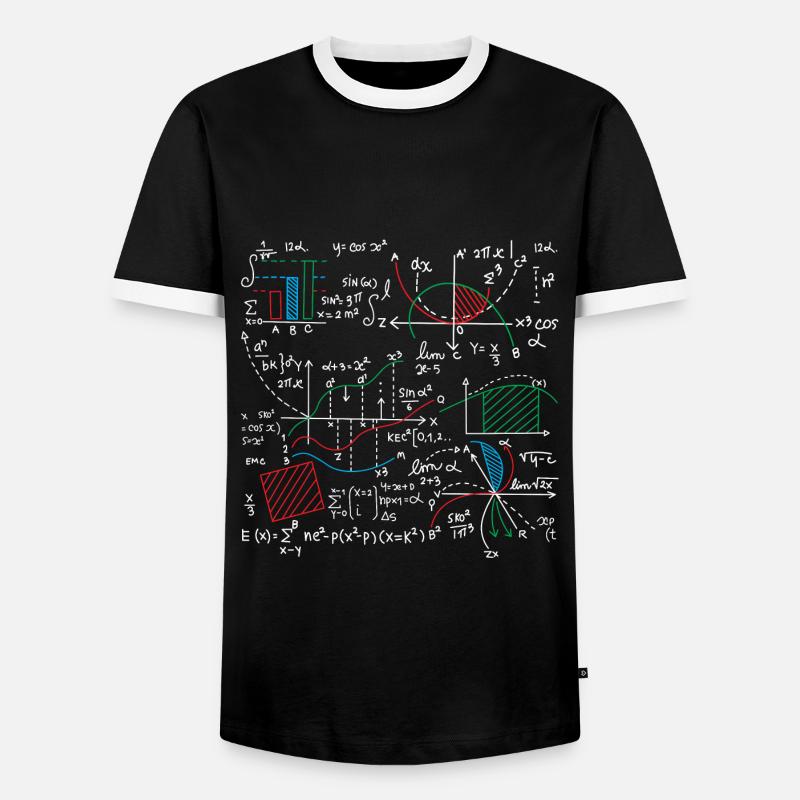 Math equation lover math - Men's Ringer Shirt - black/white