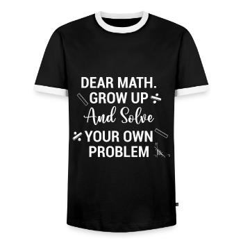 Lustig Mathematik Spruch Mathelehrer Mathesprüche - Männer Kontrast-T-Shirt - Schwarz/Weiß - Vorne - AI Model Female 172 light (172cm) & AI Model Male 178 light (178cm)