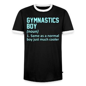 Gymnastics Boy Definition Gymnast Gymnastic Lover - Männer Kontrast-T-Shirt - Schwarz/Weiß - Vorne - AI Model Female 172 light (172cm) & AI Model Male 178 light (178cm)