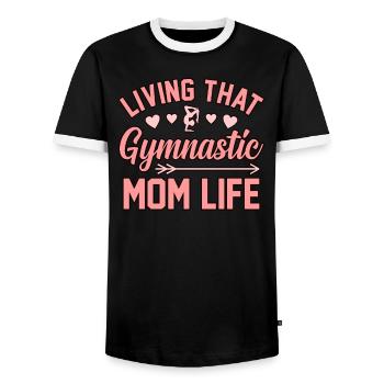 Gymnastic Mom Gymnastic Gymnastics Sports Lover - Männer Kontrast-T-Shirt - Schwarz/Weiß - Vorne - AI Model Female 172 light (172cm) & AI Model Male 178 light (178cm)