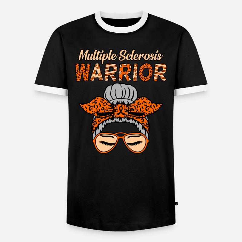 Multiple-sklerose-warrior-ms-bewusstseinsgrafik - Männer Kontrast-T-Shirt - Schwarz/Weiß