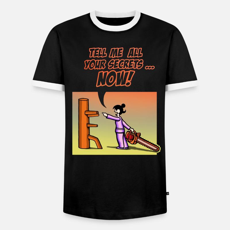 chainsaw 2016 multicol - Männer Kontrast-T-Shirt - Schwarz/Weiß