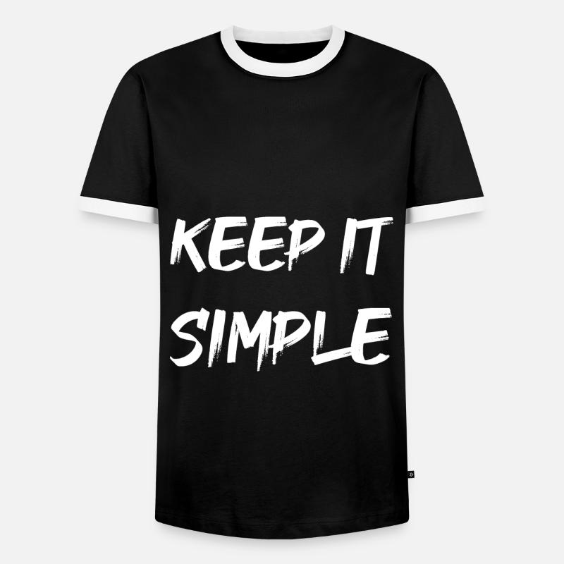 Keep it simple - Men's Ringer Shirt - black/white
