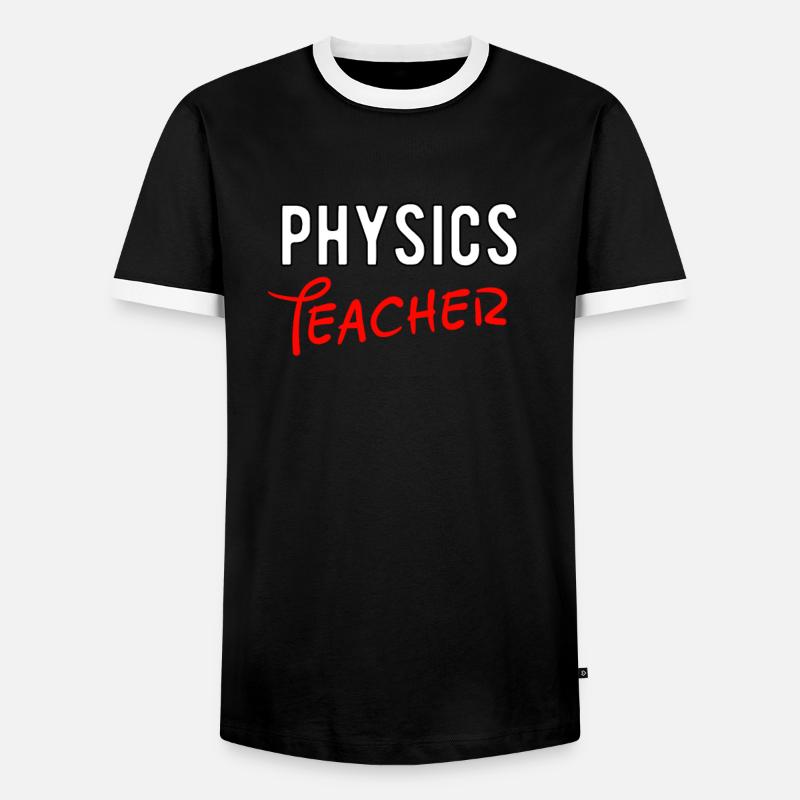 PHYSICS SCIENCE TEACHER GIFT - Männer Kontrast-T-Shirt - Schwarz/Weiß