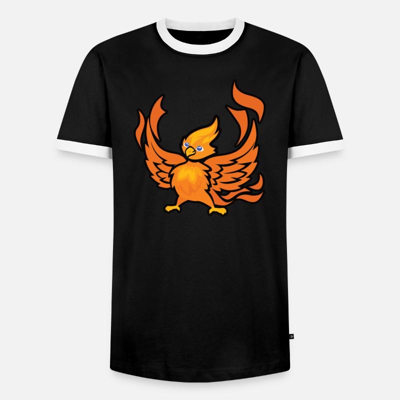 Phoenix Bird Mythical Creatures - Men's Ringer Shirt - black/white