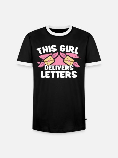 Postangestellte Postdame Postbote Post - Männer Kontrast-T-Shirt - Schwarz/Weiß