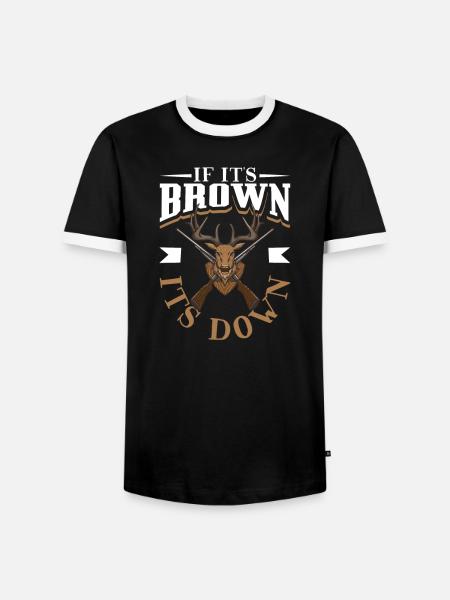 Hirschjagd Hirschjäger Jagdsaison Bockjagd - Männer Kontrast-T-Shirt - Schwarz/Weiß