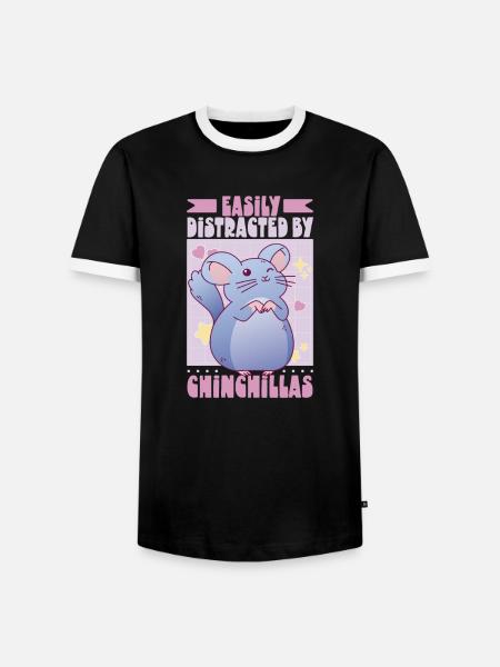 Chinchilla Liebhaber Geschenk Geschenkidee - Männer Kontrast-T-Shirt - Schwarz/Weiß