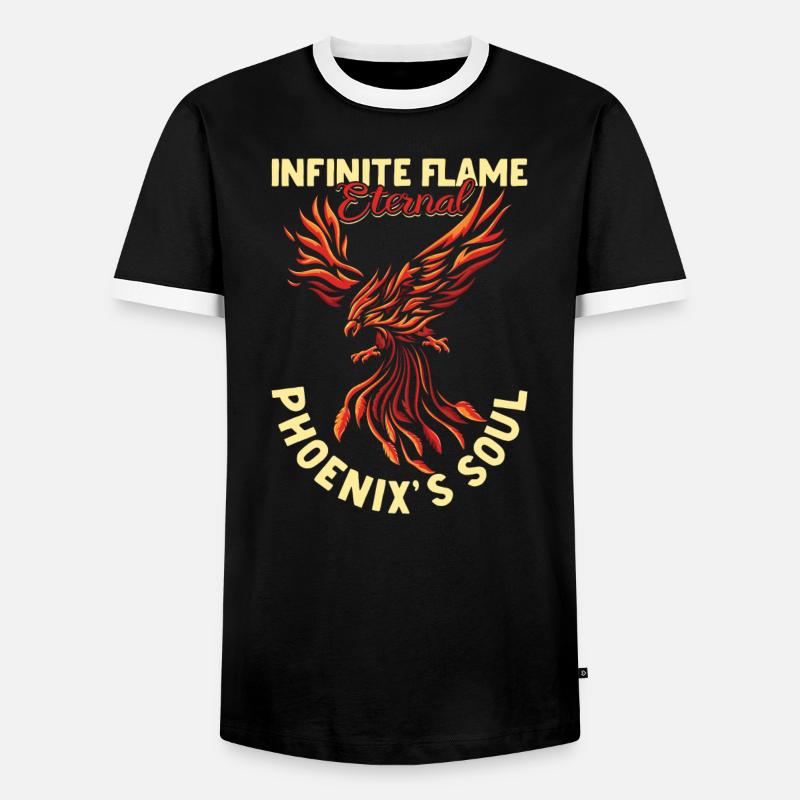 Phoenix Bird Mythical Creatures - Men's Ringer Shirt - black/white