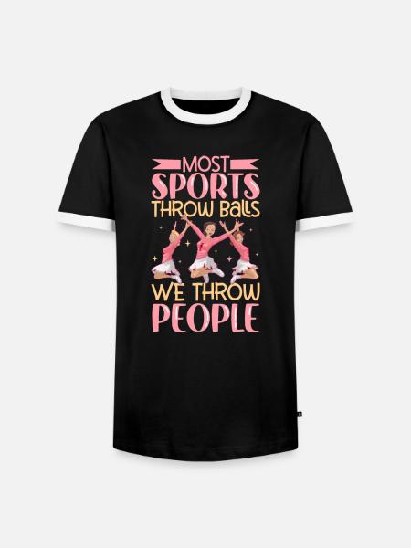 Cheerleader Cheerleader-outfit - Männer Kontrast-T-Shirt - Schwarz/Weiß