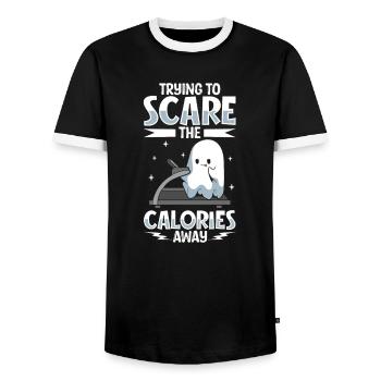 Bodybuilding Powerlifting Gewichtheben Fitness - Männer Kontrast-T-Shirt - Schwarz/Weiß - Vorne - AI Model Female 172 light (172cm) & AI Model Male 178 light (178cm)