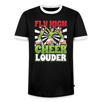 Tenue de pom-pom girl - T-shirt contrasté Homme - noir/blanc - Devant - AI Model Female 172 light (172cm) & AI Model Male 178 light (178cm)