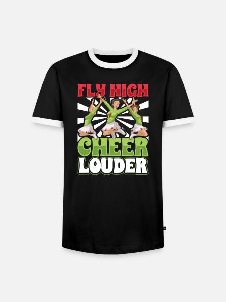 Cheerleader Cheerleader-outfit - Männer Kontrast-T-Shirt - Schwarz/Weiß