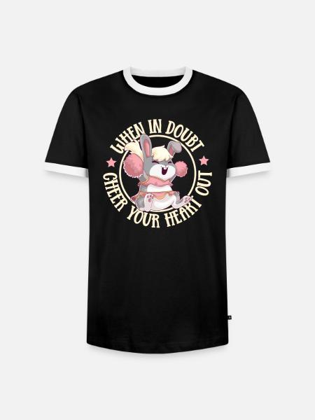 Cheerleader Cheerleader-outfit - Männer Kontrast-T-Shirt - Schwarz/Weiß