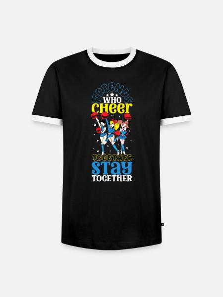 Cheerleader Cheerleader-outfit - Männer Kontrast-T-Shirt - Schwarz/Weiß