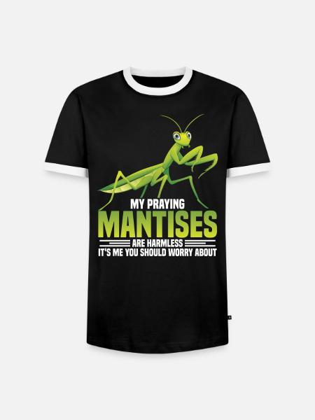 Gottesanbeterin-kostüm Futtergehege - Männer Kontrast-T-Shirt - Schwarz/Weiß