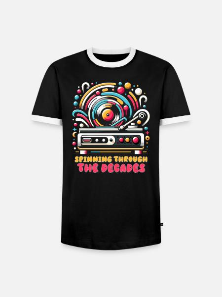 Schallplatten Lp Sammler Schallplattenliebhaber - Männer Kontrast-T-Shirt - Schwarz/Weiß