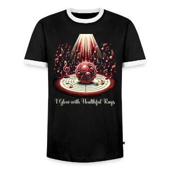 Thérapie par la lumière rouge Thérapie au laser de faible intensité pour le - T-shirt contrasté Homme - noir/blanc - Devant - AI Model Female 172 light (172cm) & AI Model Male 178 light (178cm)