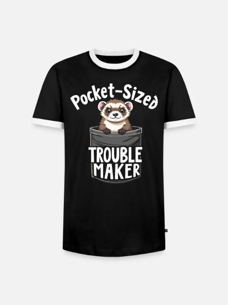 Frettchenbesitzer, Frettchenliebhaber, Süßes - Männer Kontrast-T-Shirt - Schwarz/Weiß