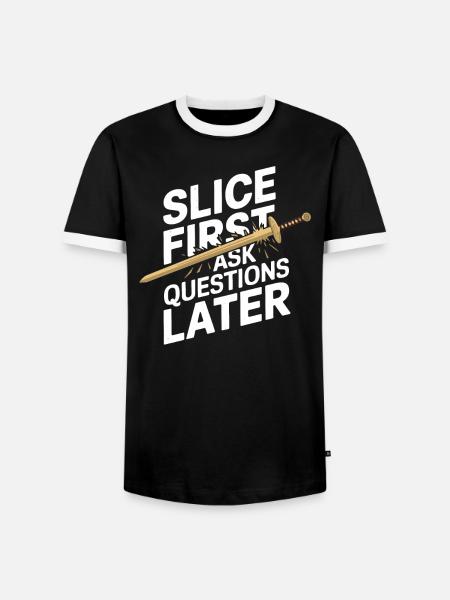 Renaissance-schwertkämpfer Hema Historisches - Männer Kontrast-T-Shirt - Schwarz/Weiß
