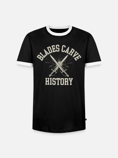 Renaissance-schwertkämpfer Hema Historisches - Männer Kontrast-T-Shirt - Schwarz/Weiß