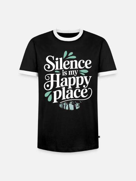Silten Geweise Achtsamkeitspraxis Technischfrei - Männer Kontrast-T-Shirt - Schwarz/Weiß