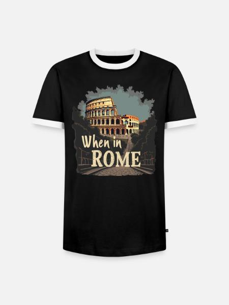 Geschichtsinteressierte Antikes Rom Enthusiasten - Männer Kontrast-T-Shirt - Schwarz/Weiß