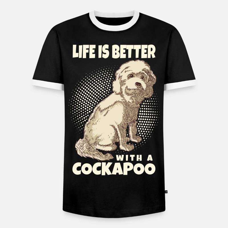 Cockapoo - T-shirt contrasté Homme - noir/blanc
