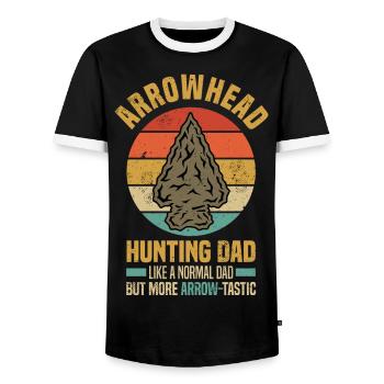 Pfeilspitzen Sammeln | Arrowhead Hobby Geschenke - Männer Kontrast-T-Shirt - Schwarz/Weiß - Vorne - AI Model Female 172 light (172cm) & AI Model Male 178 light (178cm)
