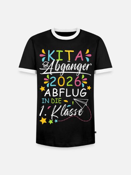 Kita Abgänger 2026 - Männer Kontrast-T-Shirt - Schwarz/Weiß