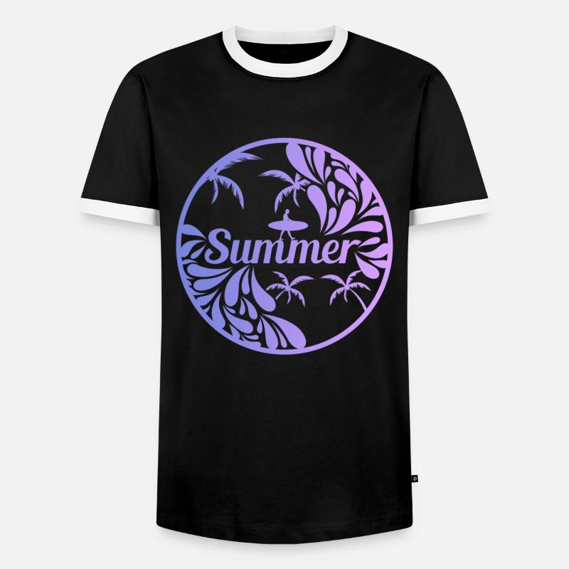 Summer - Men's Ringer Shirt - black/white
