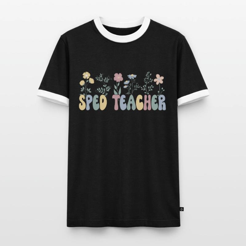 Enseignante en éducation de l’enfance en difficulté Éducation de l’enfance en difficulté École de l’enfance en difficulté T-shirt contrasté Homme