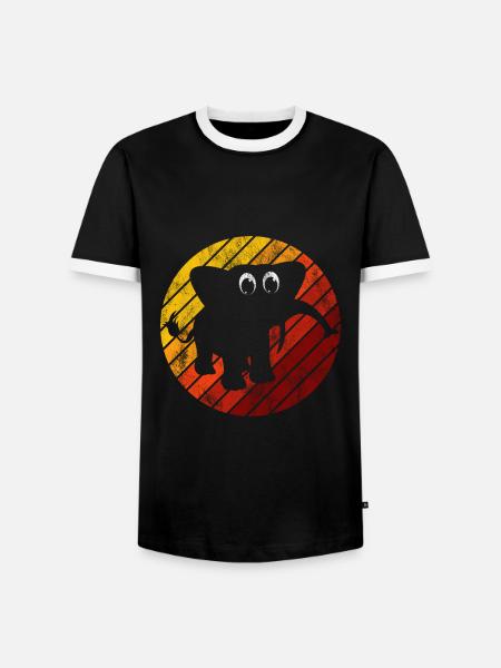 Elefanten Elefant für Kinder - Männer Kontrast-T-Shirt - Schwarz/Weiß