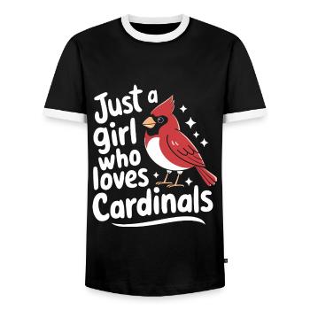 Cardinal Rouge Cardinal Vogel Rouge Cardinal - T-shirt contrasté Homme - noir/blanc - Devant - AI Model Female 172 light (172cm) & AI Model Male 178 light (178cm)