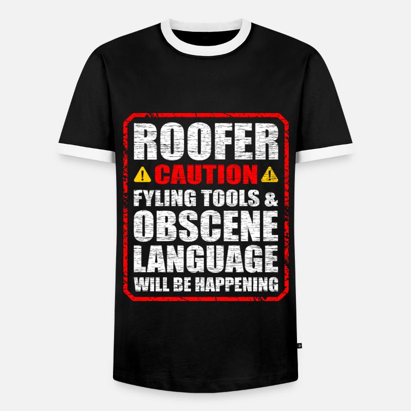 Dachdecker - Männer Kontrast-T-Shirt - Schwarz/Weiß