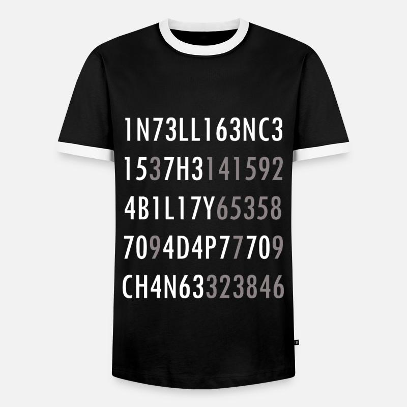 Intelligence-Citation de science intelligence nerd - T-shirt contrasté Homme - noir/blanc