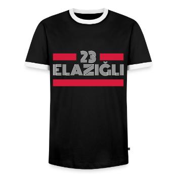 Elazig 23 Türkei Turkiye Geschenk Urlaub TR Türk - Männer Kontrast-T-Shirt - Schwarz/Weiß - Vorne - AI Model Female 172 light (172cm) & AI Model Male 178 light (178cm)