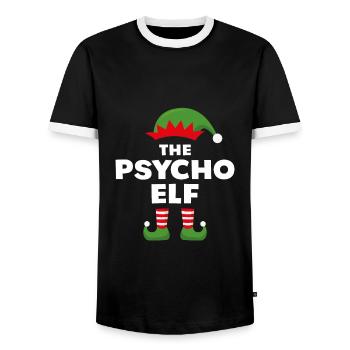 Der Psycho-Elf - Männer Kontrast-T-Shirt - Schwarz/Weiß - Vorne - AI Model Female 172 light (172cm) & AI Model Male 178 light (178cm)