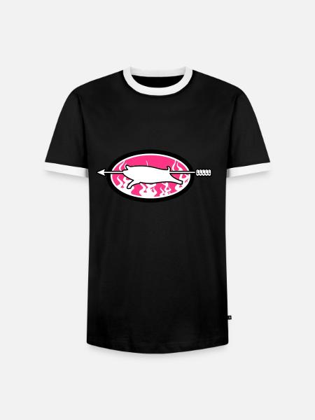 Grilling me softly! - Männer Kontrast-T-Shirt - Schwarz/Weiß
